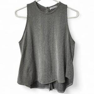 Zara Slit Back Stripe Sleveless Knit Top